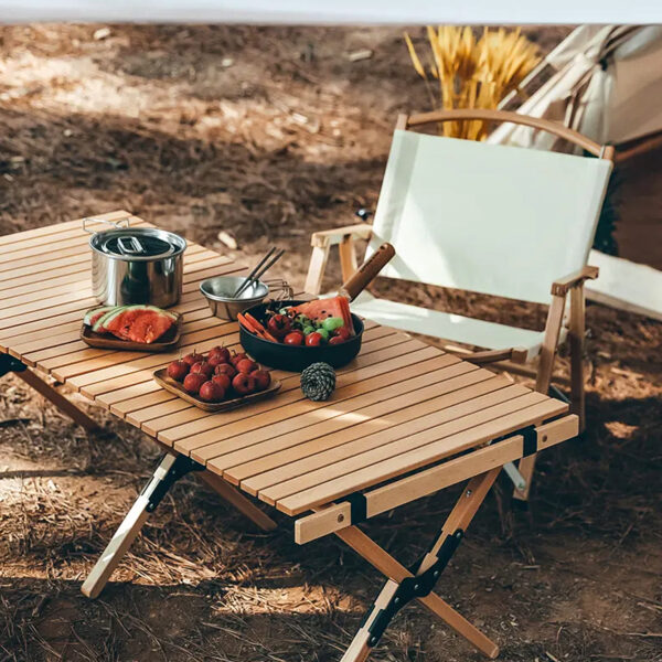 Log color folding picnic table 6