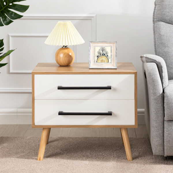 Bedside table with storage drawers 9
