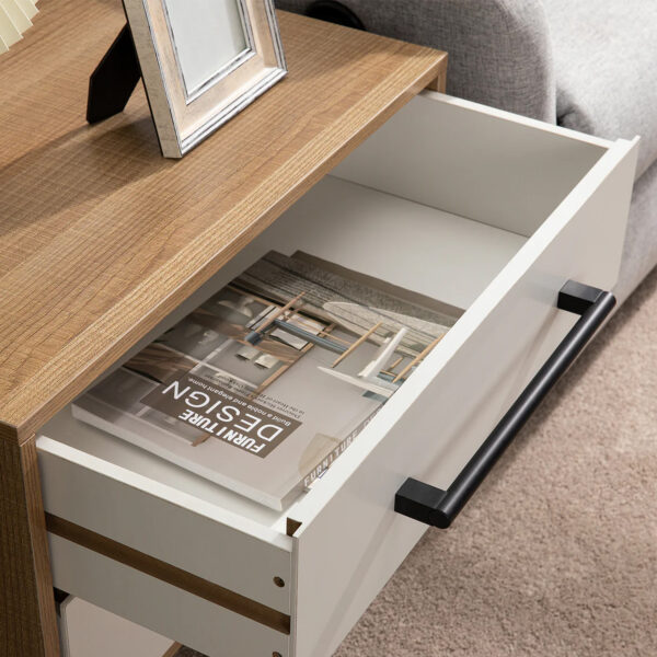 Bedside table with storage drawers 8
