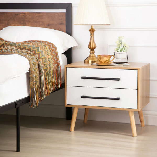 Bedside table with storage drawers 7