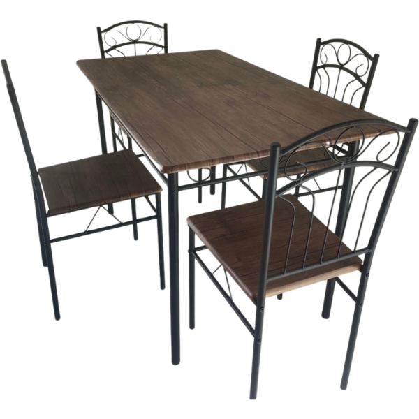 Metal dining table and chairs 4