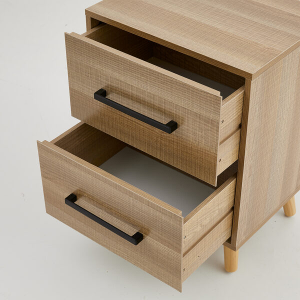 Modern 2 drawer bedside table 1